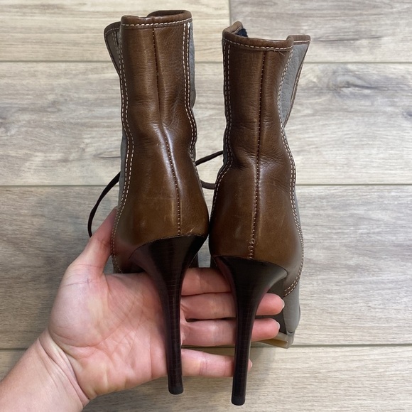 BCBGMAXAZRIA | Runway Collection | Stiletto Lace Up Ankle Boots - Picture 10 of 16